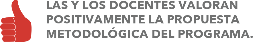 Las y los docentes valoran positivamente la propuesta metodológica del programa